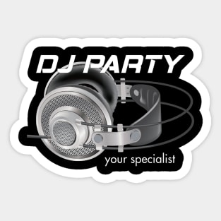 DJ Headphones, Party Specialist Sticker